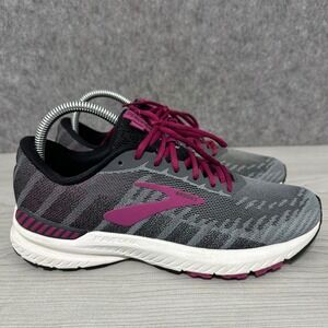 Brooks Ravenna 10 Women Running Shoes Gray Fuchsia Athletic Sneakers Size 8.5